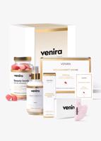 VENIRA dárková sada super beauty - beauty bomb, keratinová voda, kolagenové sérum, gua sha kámen, kolagenový drink