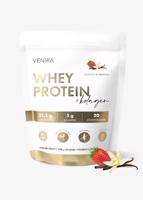 VENIRA whey protein s kolagenem, jahoda-vanilka, 1000 g