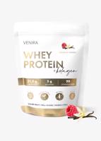 VENIRA whey protein s kolagenem, malina-vanilka, 1000 g